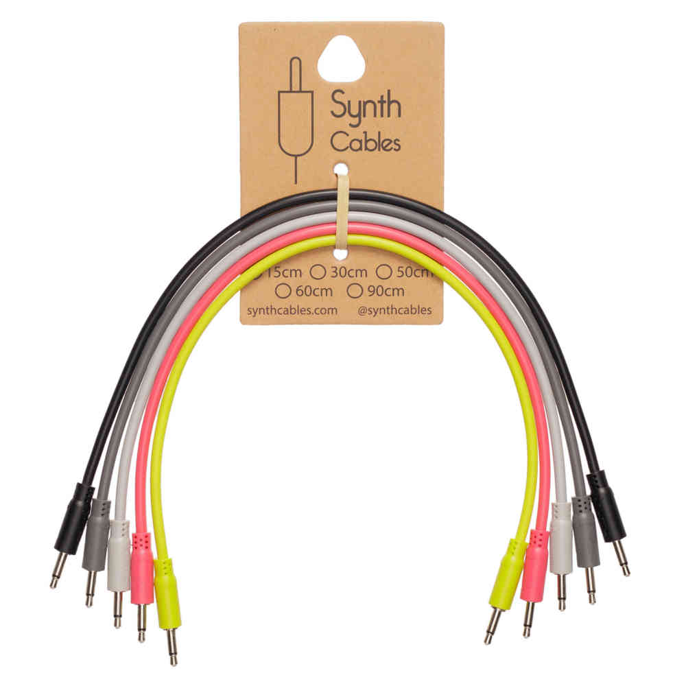 Synth Cables Premium PVC Eurorack Cables (5 pack) 15cm Mixed