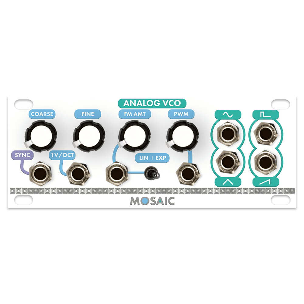 Mosaic Analog VCO 1U Eurorack Module (White)