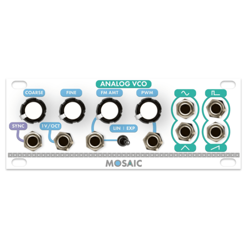 Mosaic Analog VCO 1U Eurorack Module (White)