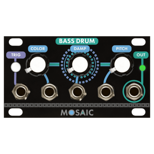 Mosaic Bass Drum 1U Eurorack Module (Black)