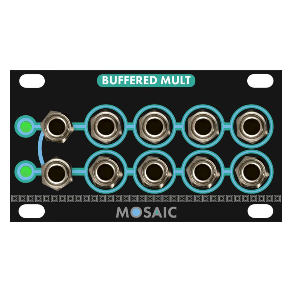 Mosaic Buffered Signal Multiplier 1U Eurorack Module (Black)