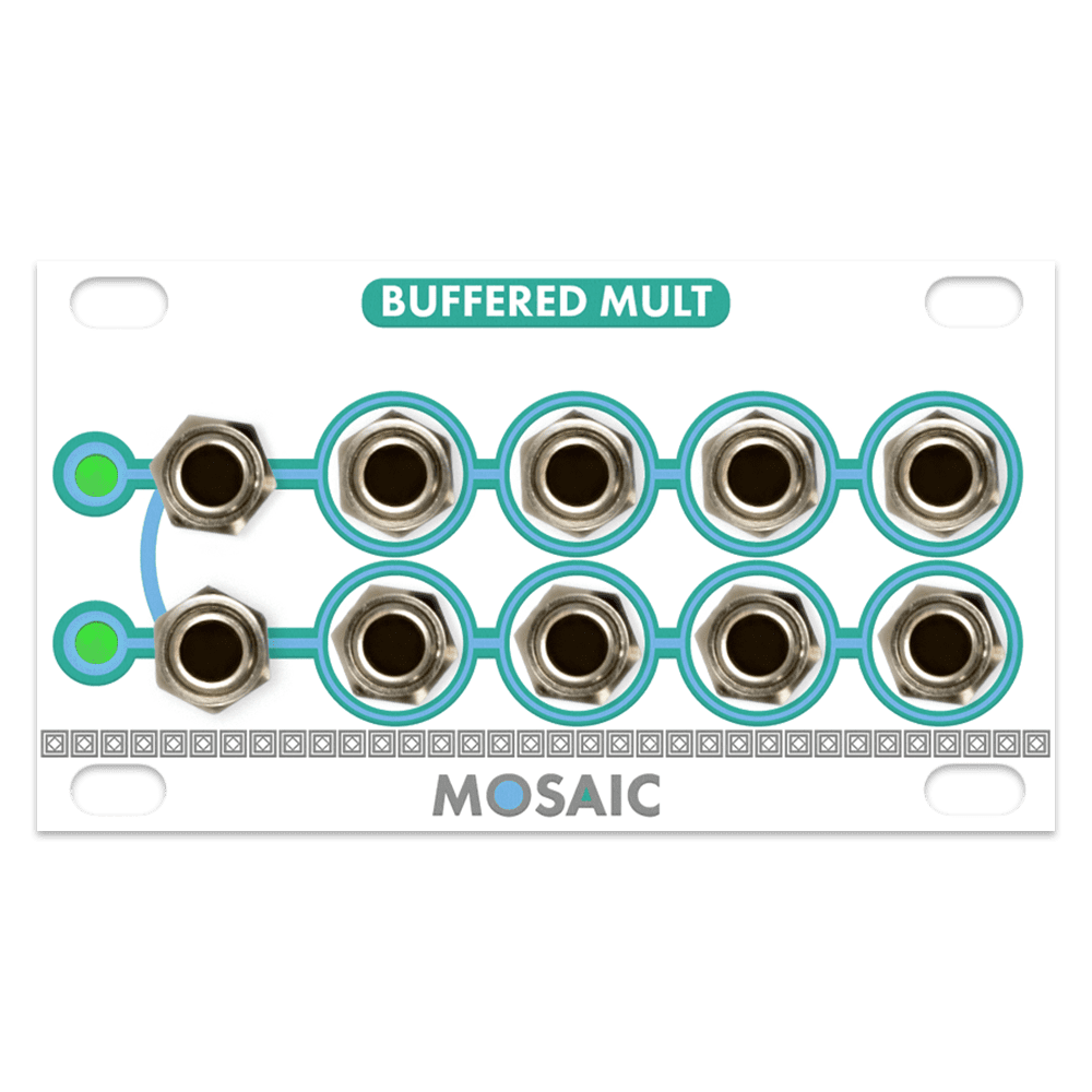 Mosaic Buffered Signal Multiplier 1U Eurorack Module (White)