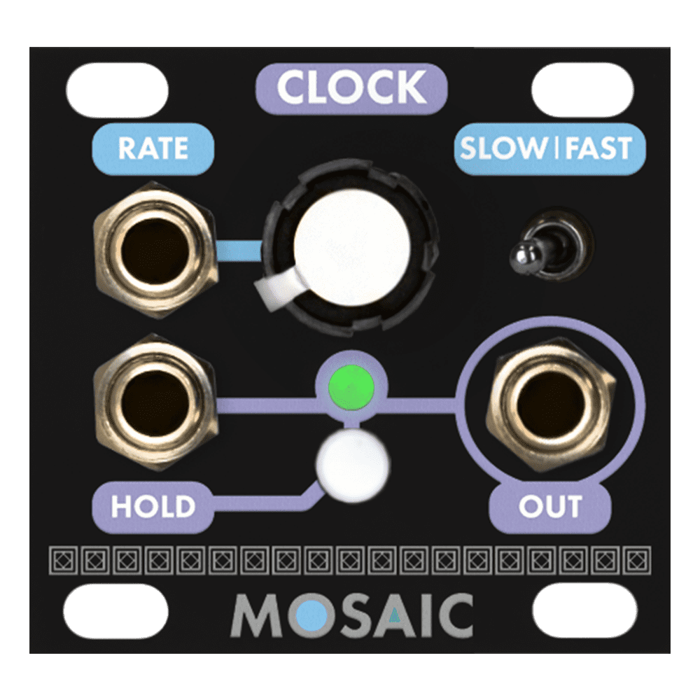 Mosaic Clock 1U Eurorack Module (Black)