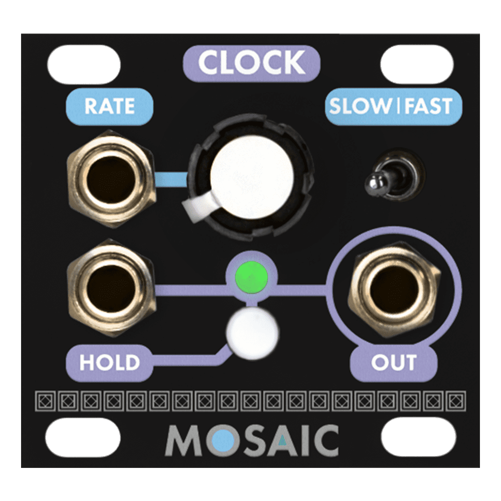 Mosaic Clock 1U Eurorack Module (Black)