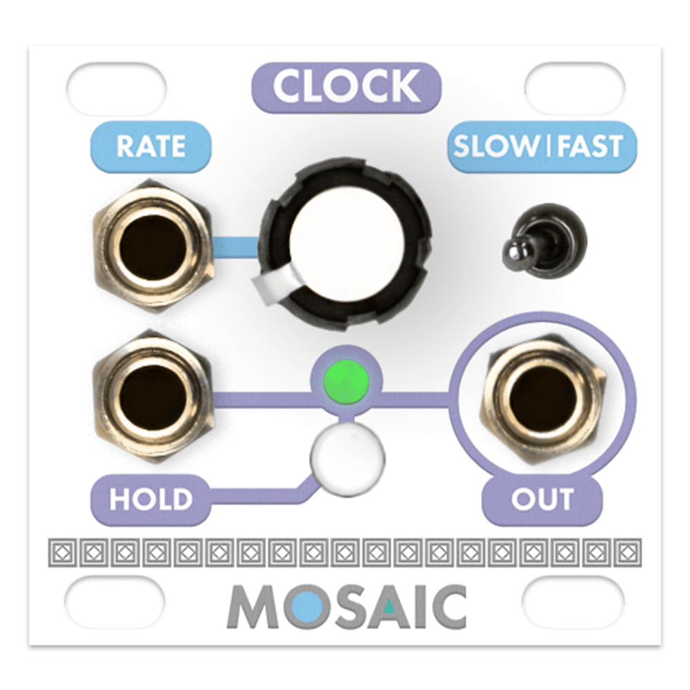 Mosaic Clock 1U Eurorack Module (White)