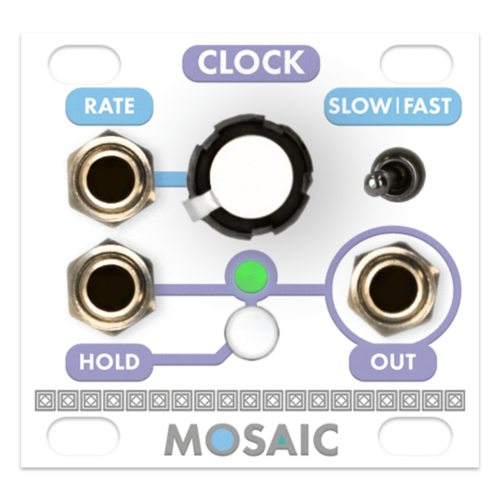 Mosaic Clock 1U Eurorack Module (White)