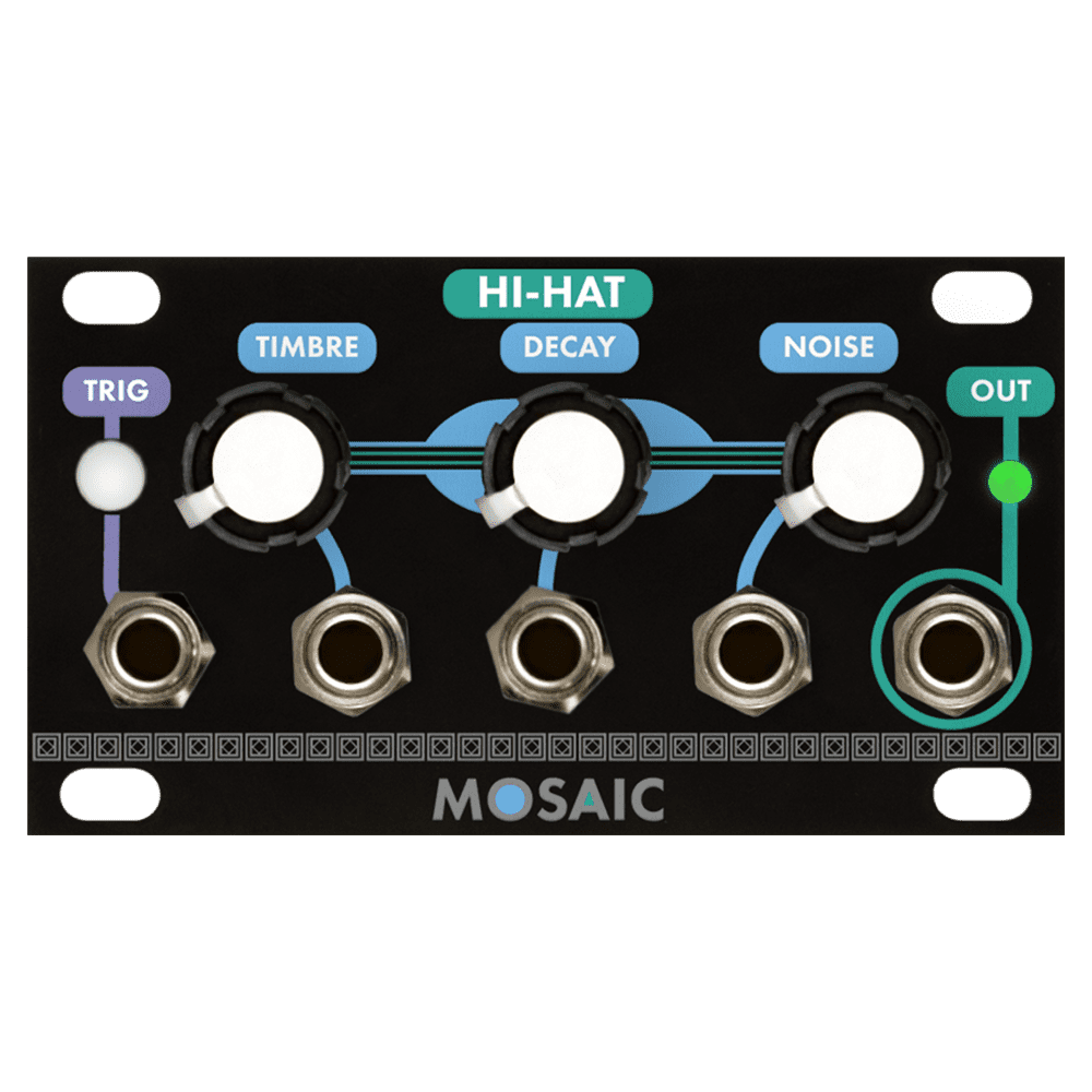 Mosaic Hi-Hat 1U Eurorack Module (Black)