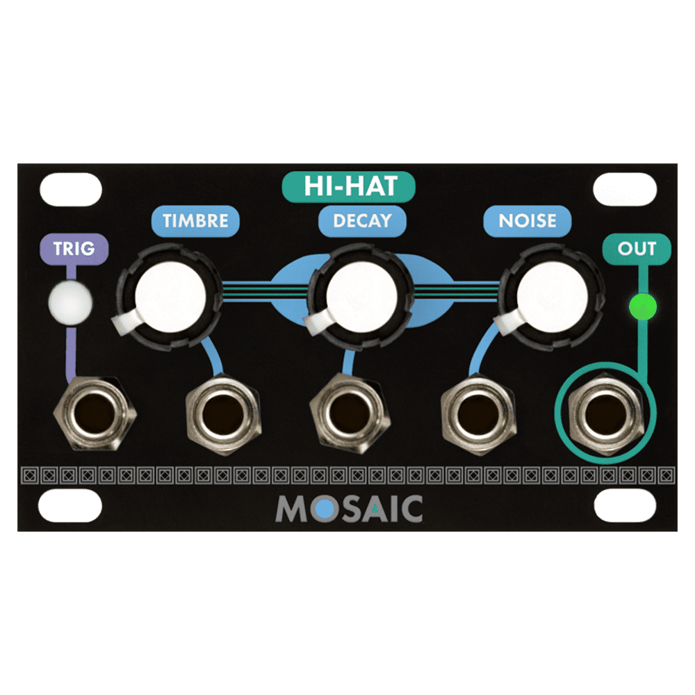 Mosaic Hi-Hat 1U Eurorack Module (Black)