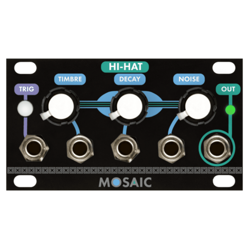 Mosaic Hi-Hat 1U Eurorack Module (Black)