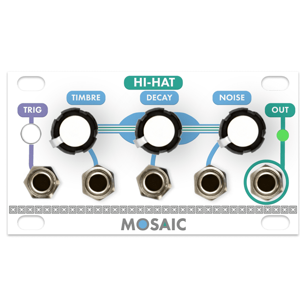 Mosaic Hi-Hat 1U Eurorack Module (White)