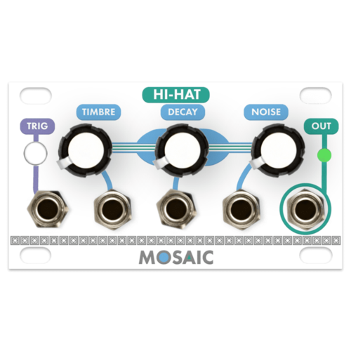 Mosaic Hi-Hat 1U Eurorack Module (White)