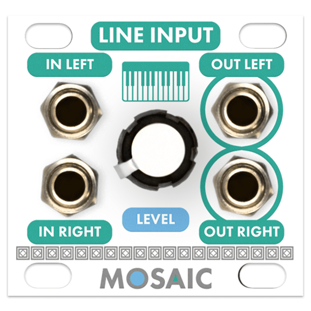 Mosaic Line Input 1U Eurorack Module (White)