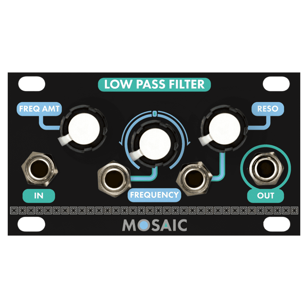 Mosaic Low Pass Filter 1U Eurorack Module (Black)