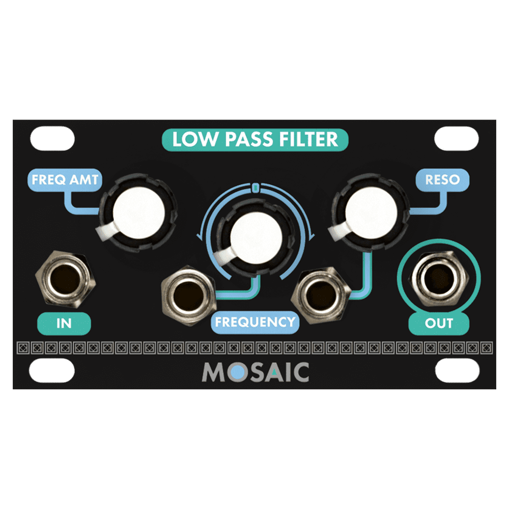 Mosaic 1U Eurorack Low Pass Filter Module (Black)