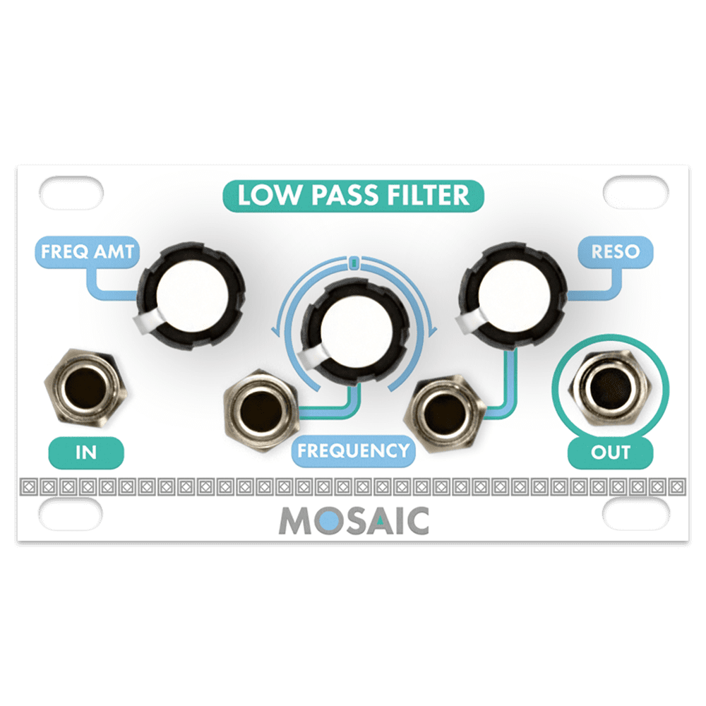 Mosaic Low Pass Filter 1U Eurorack Module (White)