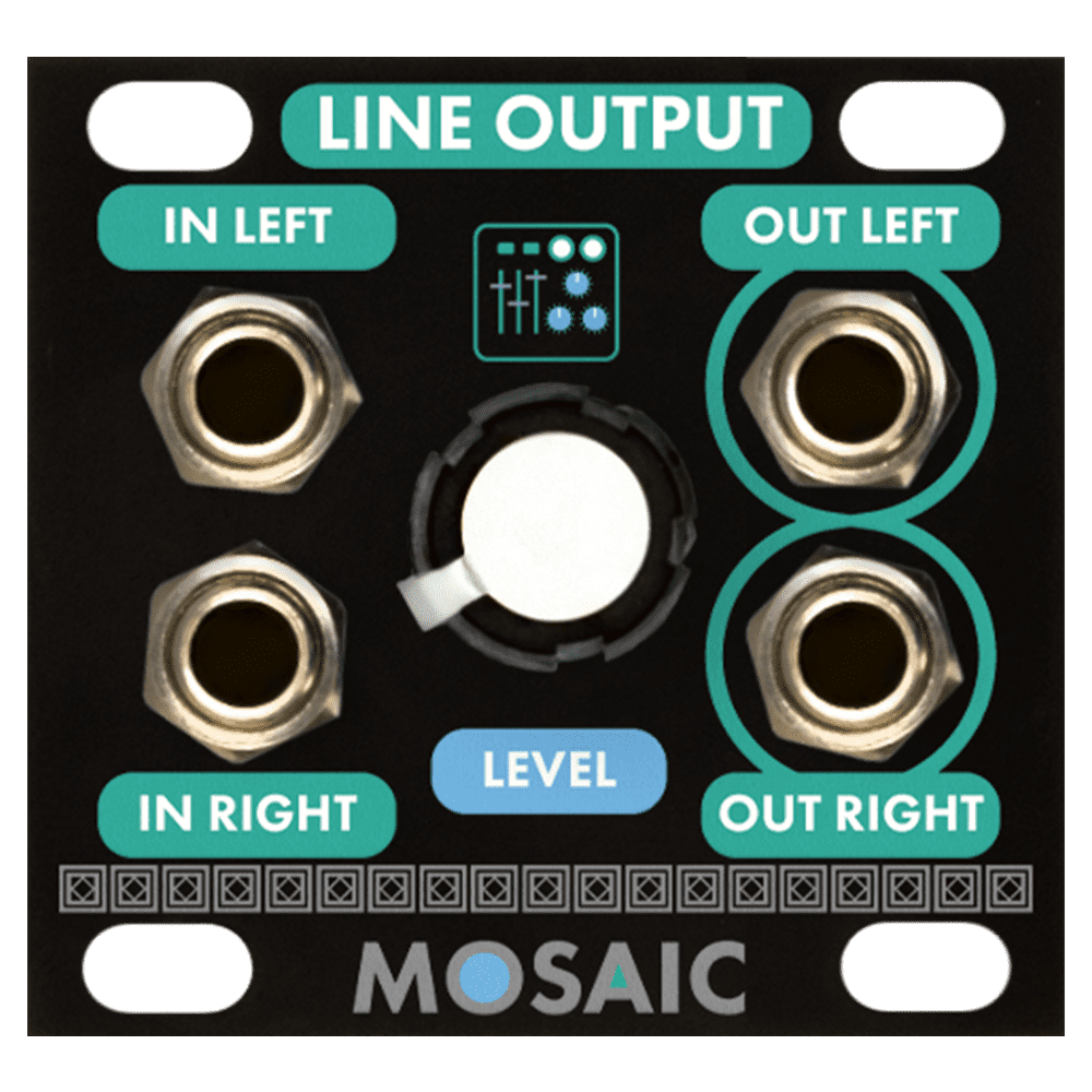 Mosaic Line Output 1U Eurorack Module (Black)