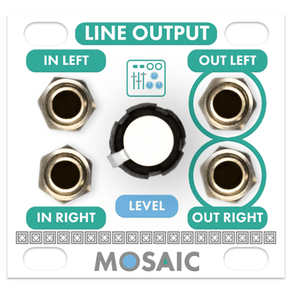 Mosaic Line Output 1U Eurorack Module (White)