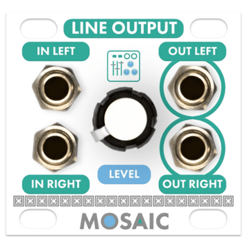 Mosaic Line Output 1U Eurorack Module (White)