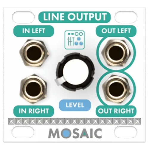 Mosaic Line Output 1U Eurorack Module (White)