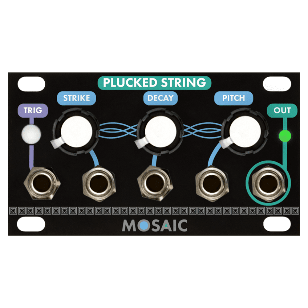 Mosaic Plucked String 1U Eurorack Module (Black)