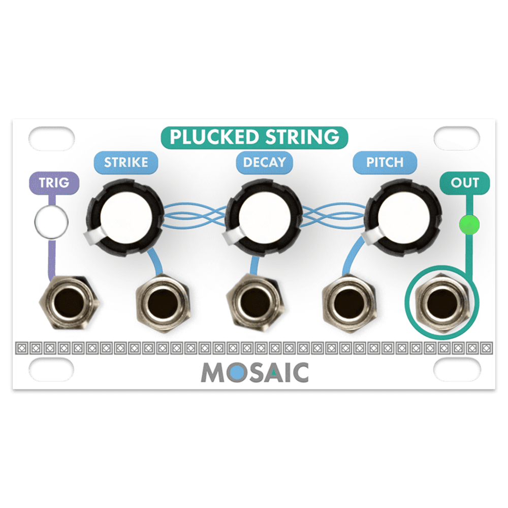 Mosaic Plucked String 1U Eurorack Module (White)