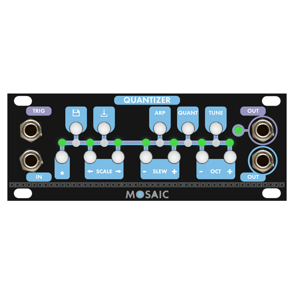 Mosaic Quantizer 1U Eurorack Module (Black)