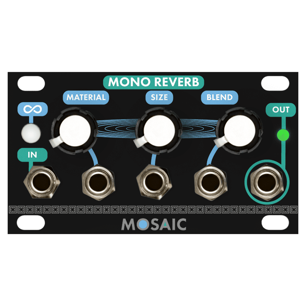 Mosaic Mono Reverb 1U Eurorack Module (Black)