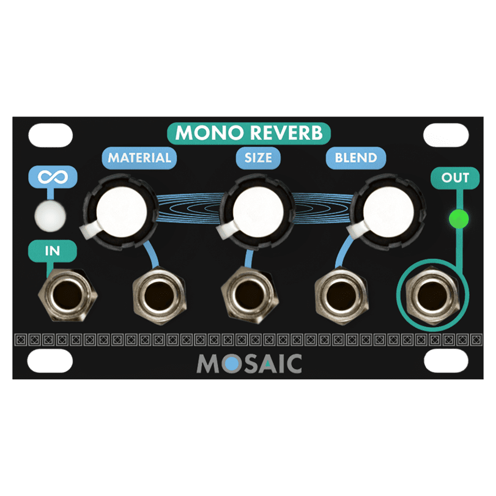 Mosaic Mono Reverb 1U Eurorack Module (Black)