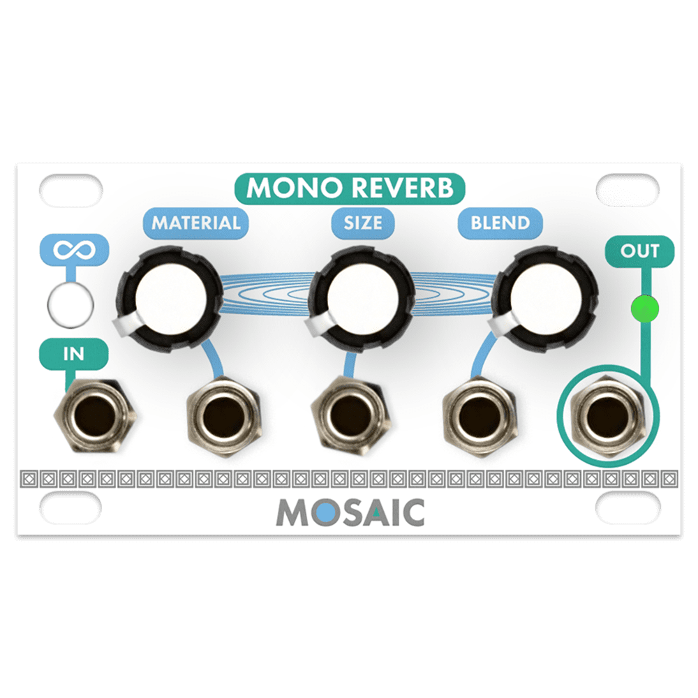 Mosaic Mono Reverb 1U Eurorack Module (White)