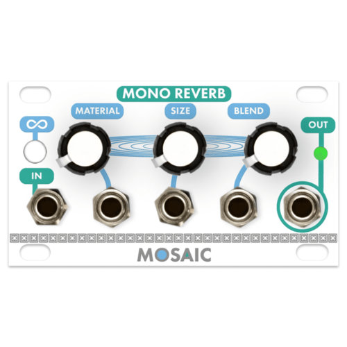 Mosaic Mono Reverb 1U Eurorack Module (White)