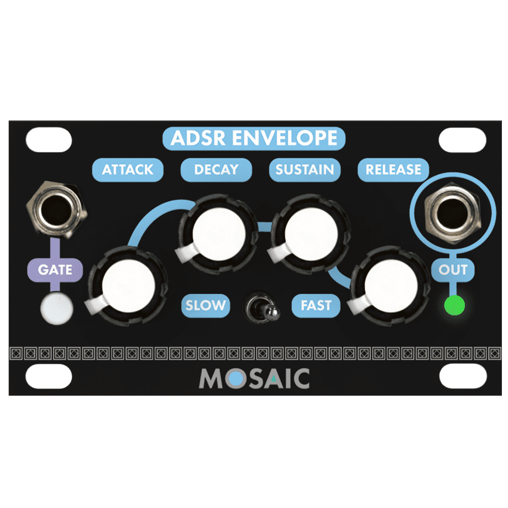 Mosaic ADSR 1U Eurorack Module (Black)