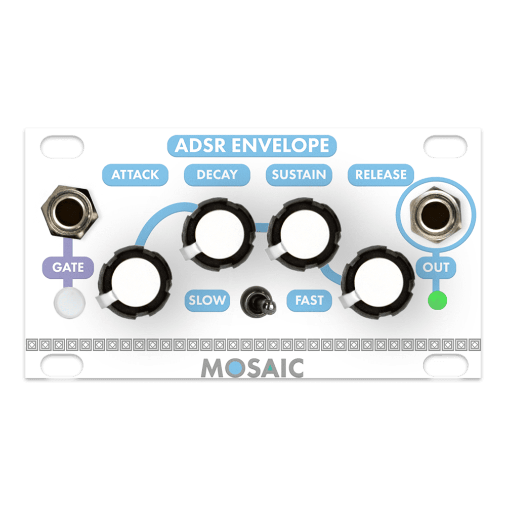 Mosaic ADSR 1U Eurorack Module (White)