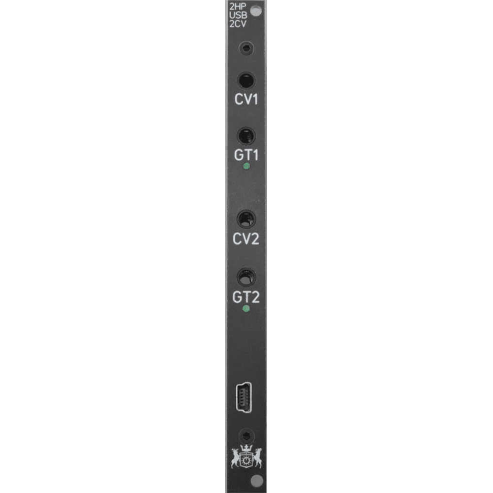 Michigan Synth Works 2HP2CV USB to CV Eurorack Adapter Module (Black)