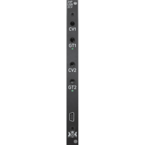 Michigan Synth Works 2HP2CV USB to CV Eurorack Adapter Module (Black)