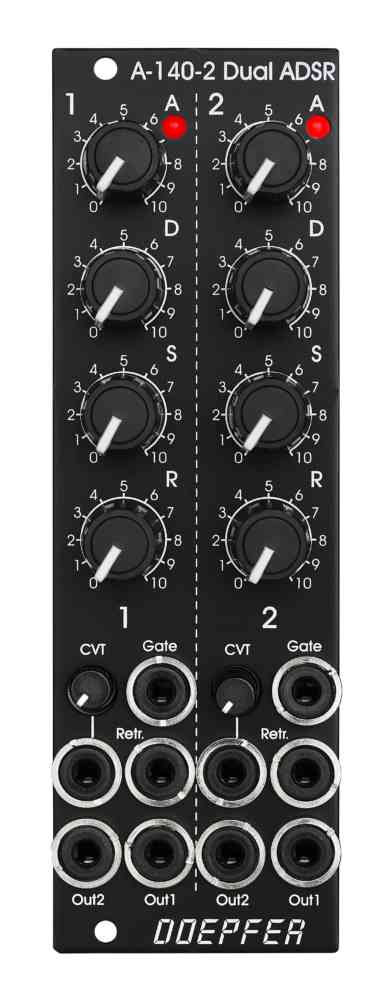 Doepfer A-140-2V Eurorack Dual ADSR Envelope Module (Black)