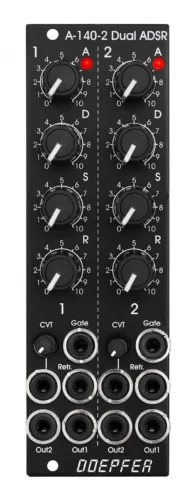 Doepfer A-140-2V Eurorack Dual ADSR Envelope Module (Black)