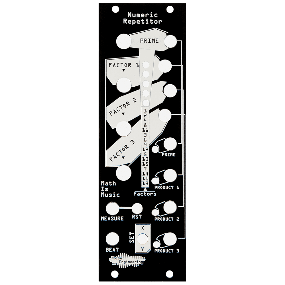 Noise Engineering Numeric Repetitor Replacement Black Panel