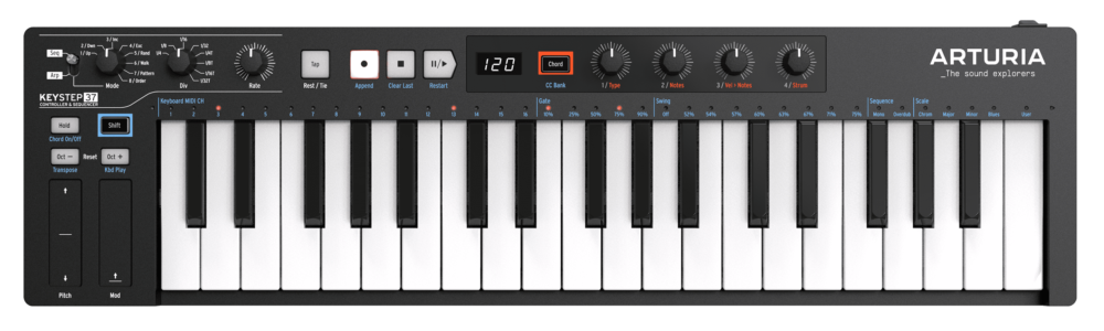 Arturia Keystep 37 Hardware MIDI/CV Keyboard Controller (Black)
