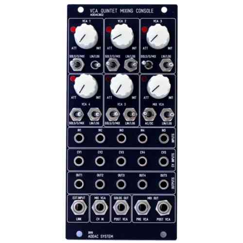 ADDAC 802 VCA Quintet Mixing Console Eurorack Module (Black)