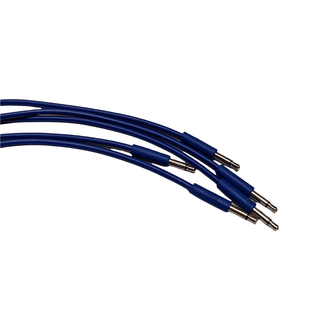 After Later Audio Skinny Patch Cables (45cm – 5 Pack – Blue)