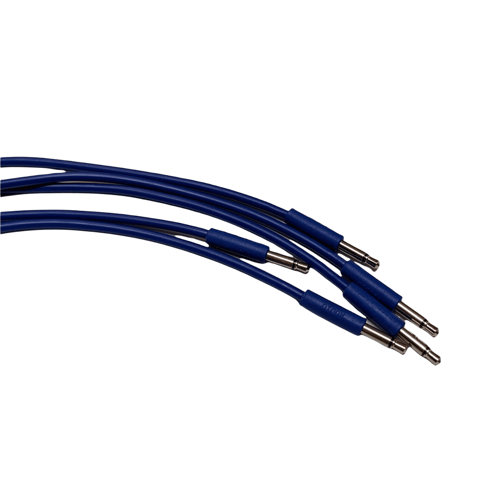 After Later Audio Skinny Patch Cables (45cm – 5 Pack – Blue)