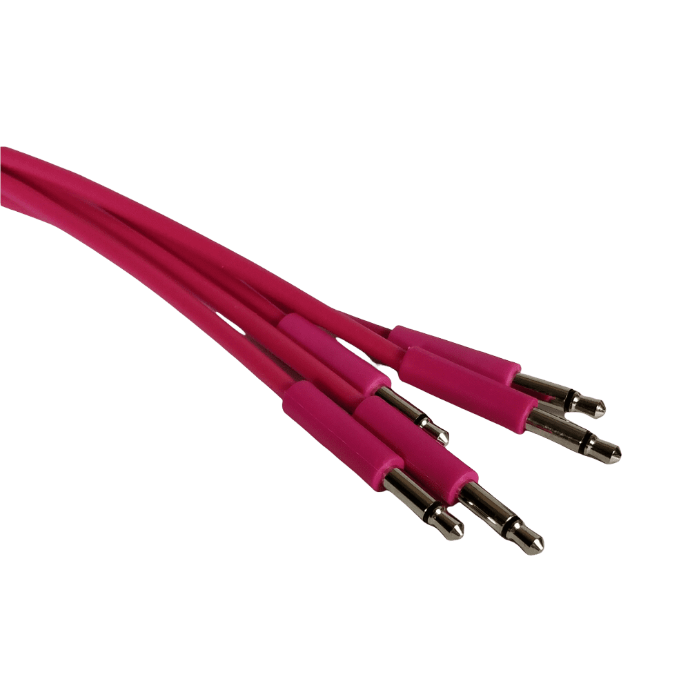 After Later Audio Skinny Patch Cables (15cm – 5 Pack – Pink)