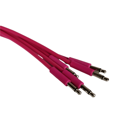 After Later Audio Skinny Patch Cables (15cm – 5 Pack – Pink)