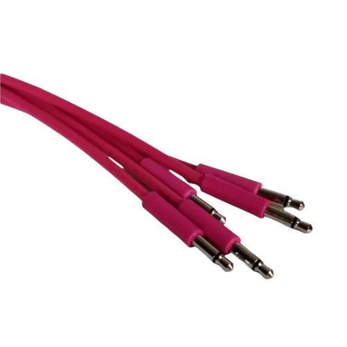 After Later Audio Skinny Patch Cables (15cm – 5 Pack – Pink)