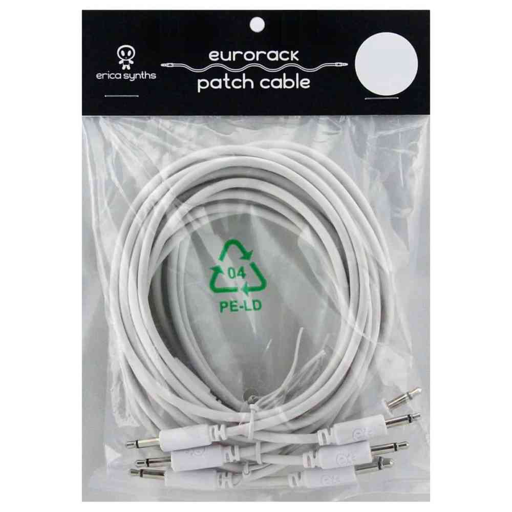 Erica Synths 5 x Patch Cables (White 30cm)