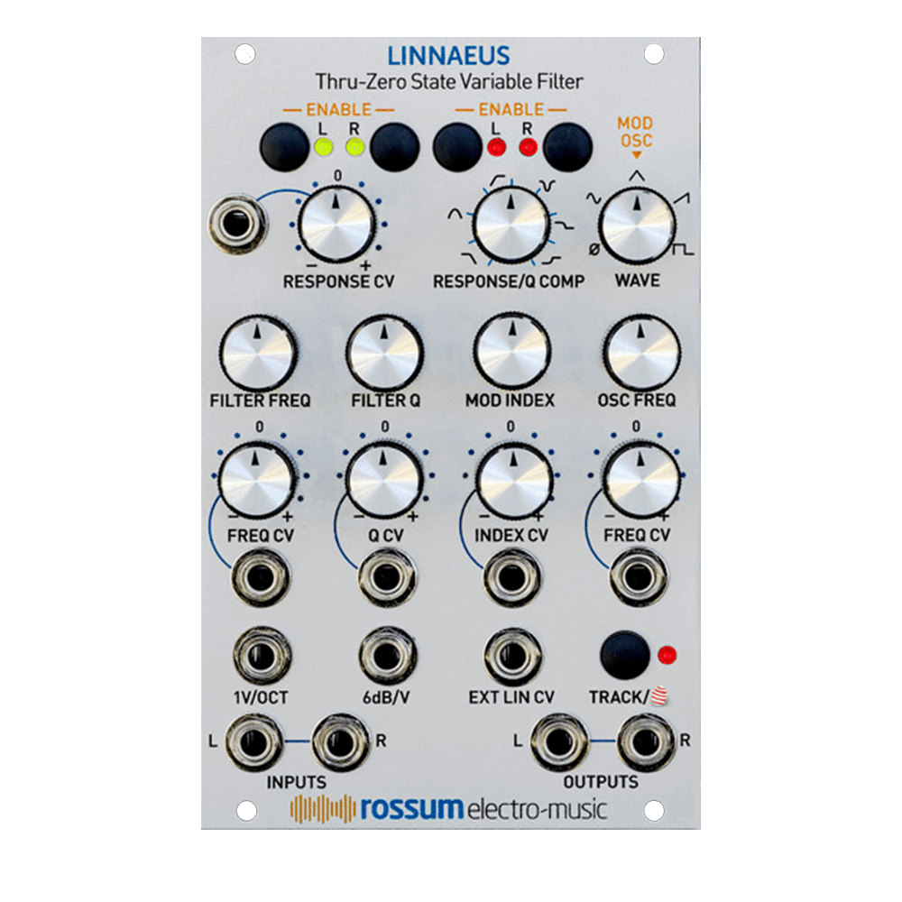 Rossum Electro-Music Linnaeus Stereo Thru-Zero Stereo Filter Module (Silver)