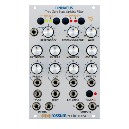 Rossum Electro-Music Linnaeus Stereo Thru-Zero Stereo Filter Module (Silver)