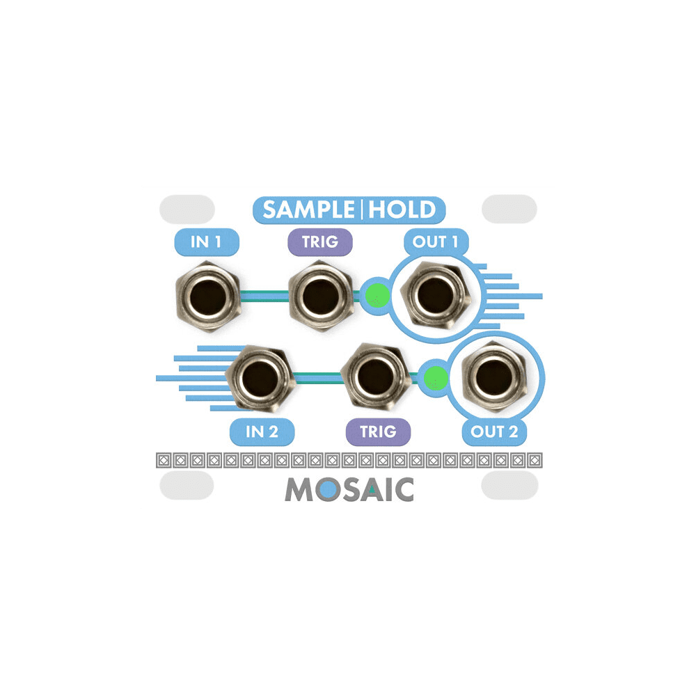 Mosaic Sample and Hold 1U Eurorack Module (White)