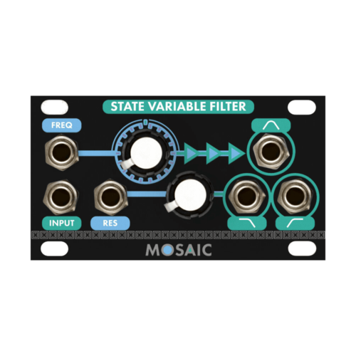 Mosaic State Variable Filter 1U Eurorack Module (Black)
