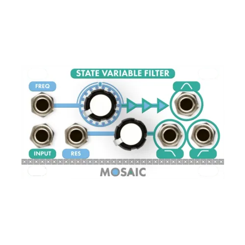 Mosaic State Variable Filter 1U Eurorack Module (White)